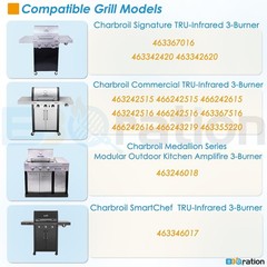 Charbroil 17″ Tru Infrared Grill Grates and Emitter for 3-Burner 463242516 46624
