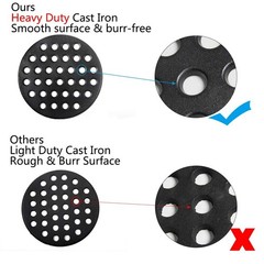Dracarys Round cast Iron fire Grate, BBQ high Heat Charcoal L-9 Inch, Green