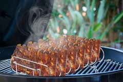 Large Rib Rack for Smoking – 6 Slots Racks Grilling – 6-Slots, Silver