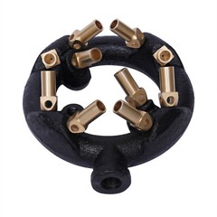 Natural Gas 10 Tips Jet Burner Round Cast Iron Brass 80000 BTU/Hour Height 65 mm
