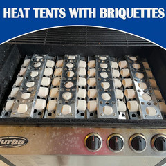 4-pk Grill Heat Plates Ceramic Briquette for Brinkmann Nexgrill Turbo Captn Cook