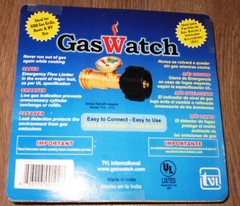 GAS WATCH Sealed Propane Tank Gauge Connection Brass Retrofit TVL-212 NOS
