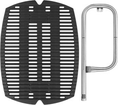 Cast Iron Cooking Grate and Burner for Weber Q100 Q120 Q1000 Q1200 Baby Q Grills