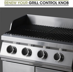 Gas Grill Control Knobs 4 Pack D Shaft BBQ Stove Oven Range Burner Replacement
