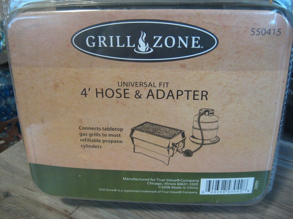 4′ TableTop Gas Grill Hose & Adapter Universal Fit To Most Propane Cylinders