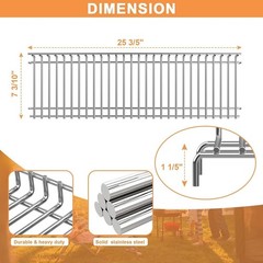 Grill Warming Rack for Home Depot Nexgrill 720-0830H Replacement Parts, Upper…