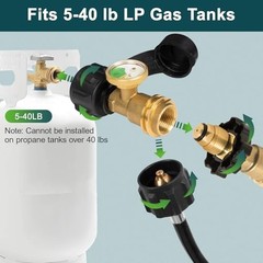 Propane Tank Gauge, Propane Level Indicator for 5-40LB Tanks, QCC-1Pack