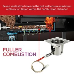7-Hole Firepot & Hot Rod Igniter Kit Compatible with Traeger, Pit Boss, Camp …