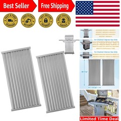 2-Pack 18 7/16″ Stainless Steel Grill Emitter for Charbroil TRU Infrared Grills