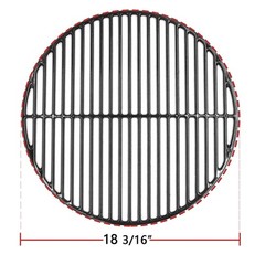 Grill Grate 18 3/16 Inch Porcelain Coated Non-Stick for Big Green Egg