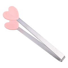 Heat Resistant Handle 10pcs Heart Shaped Stainless Steel Tongs for BBQ