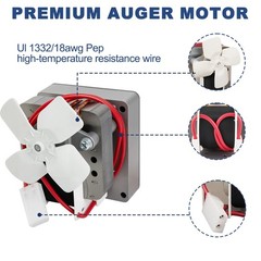 Yunziling 2.0 RPM Auger Motor Replacement Parts, Upgraded Barbecue silver