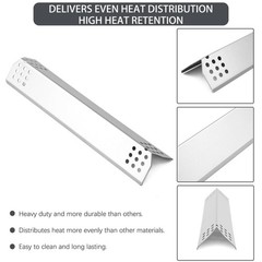 Stainless Steel Heat Plates & Burner Tubes for NXR Grill – 4 Replacement Parts