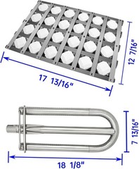 Grill Heat Plates Grill Briquette Tray for Alfresco ALX2-30C, ALX2-42C