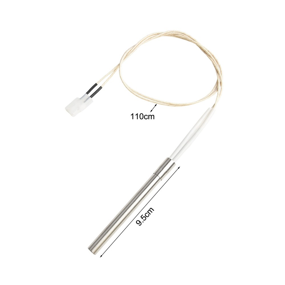 Ignition Rod BBQ Grill Parts Silicone White Sleeve TR 9.5*110 120v 200w L 1 Pcs