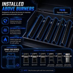 15.3 Flavorizer Bars for Weber Spirit 300 and GS4 Spirit II 300 Series E310 E320