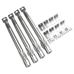 For Gas Grill Stainless Steel Burner Replacement Set 4 Pcs 35 42cm x 11mm