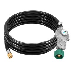 15FT Dual-Stage Propane Regulator & Hose for RV, Generator, Camp Stove, Grill, H
