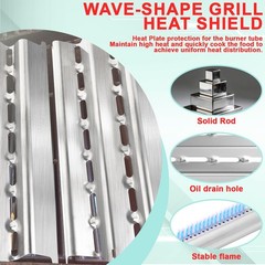 Broil King Baron Regal Grill Parts Heat Plates Burner Tubes Stainless 9221-64