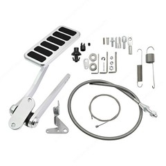 Universal Polished Aluminum Accelerator Pedal With Cable Kit NEW