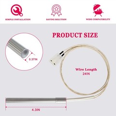 2 Pack Pellet Grill Igniter Heating Element Kit 24 Inch 200W 120V For Pit Boss C