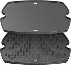 17″ Cast Iron Cooking Griddle for Weber Q1000 Q1200 Q1400 Q100 Q120 Q140 Grills