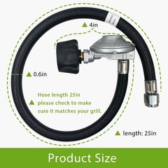 25IN for Weber Hose and Regulator Kit for Weber Genesis/Spirit/Summit I/II Grill