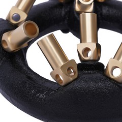 Natural Gas 10 Tips Jet Burner Round Cast Iron Brass 80000 BTU/Hour Height 65 mm