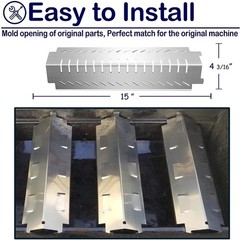Grill Heat Plates 15″ 3-Pack Stainless Steel for Centro Charbroil Costco Thermos