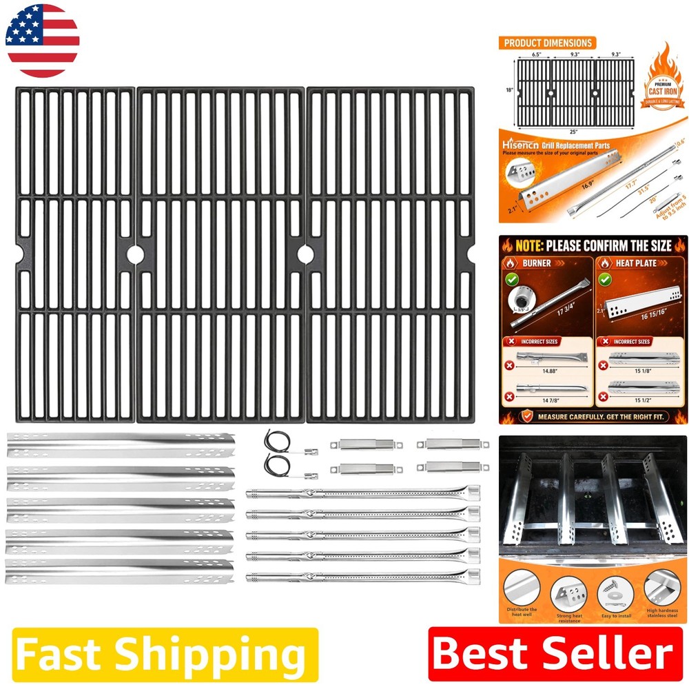 Charbroil 5 Burner Grill Replacement Parts 18×25 Cast Iron Grates