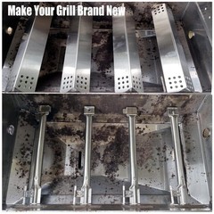 Stainless Burners & Heat Plates for Master Forge Grills