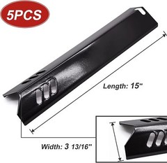 5 Pack Gas Grill Heat Shield Plate Burner Covers Dyna Glo BBQ Replacement Parts