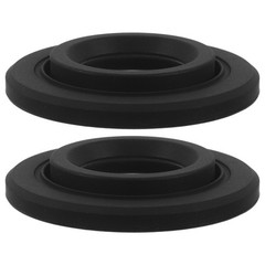 2Pcs Food Grade Silicone Coffee Machine Sealing Gaskets Black Reusable Rings
