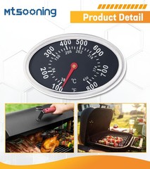 Lid Thermometer, BBQ Grill Temperature Gauge, 3 Inch Steel Heat Indicator Rep…