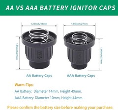 High-Quality Black AAA Igniter Caps with Springs for Reliable BBQ Functionality