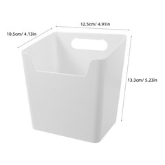 1 Set White Plastic No Drill Ice Scoop Storage Bin Adhesive Cabinet Door Caddy