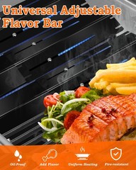 Adjustable Grill Heat Plates 5 Pcs Flavorizer Bars 13.5 to 25 Inch For Gas Grill