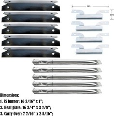 Replacement Kit for Brinkmann 810-1575-W Grill – 5 Burners & Heat Plates
