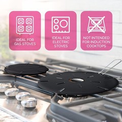 Durable Cast Iron Heat Diffuser Set – Perfect Simmer Plate for Sauces & Soups