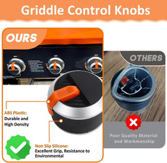 Grill Knobs Replacement for Blackstone Griddle 17 22 28 36 1554 1666 1517 2-Pack