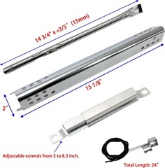 DG272 Grill Parts Kit for Charbroil 463344116 – Burners, Plates, Tubes (4-Pk)