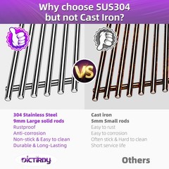 9MM Stainless Steel Grill Grates 17.5″ for Weber Spirit E-310 E315 E320 E330
