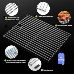 17×13 Stainless Grill Grates Fit Nexgrill 720-0830H 720-0830D Replacement