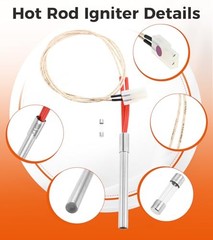 Upgraded 16801-20B Hot Rod Igniter Kit – 200W 120V, 1,200°F High-Temp Ignition