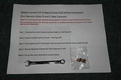 NEW LP 2 Natural Gas Orifice Conversion Kit Weber Genesis Silver B SIDE CONTROLS