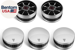 5 Pack Grill Control Knobs Replacement, Chrome Plated Plastic with Nonslip Grip,