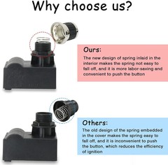 Hisencn 6 Outlets Tact Push Button Grill Ignitor Kit for Home Depot Nexgrill 720