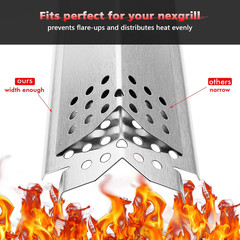6-Pack Grill Heat Plates for Nexgrill 720-0830H 720-0888 720-0896 720-0898 14.6″
