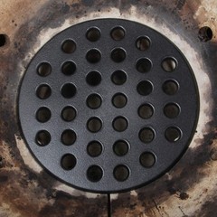 Dracarys Round cast Iron fire Grate, BBQ high Heat Charcoal L-9 Inch, Green