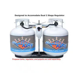 RV Propane Gas Double Bottle Rack, 20 lb Cylinder Kit Dual Hold Down Rack